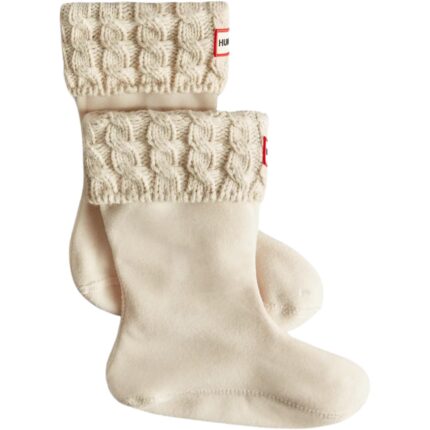 Hunter Kids Recycled 6 Stitch Cable Boot Sock Hunter White Textile 11-13 US Little Kid